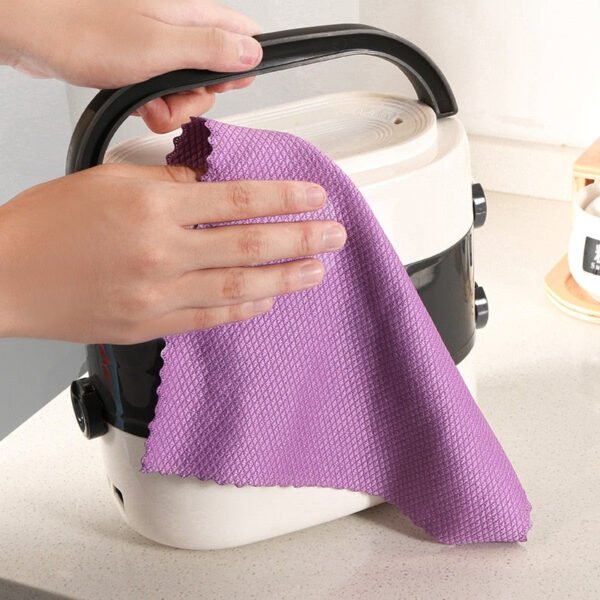 Microfiber Towels Fish Scale Towel Reusable Cloth - Image 2