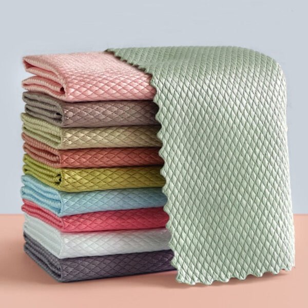 Microfiber Towels Fish Scale Towel Reusable Cloth