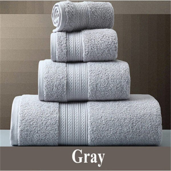 Cotton Bath Towel Super Absorbent Terry Bath Face Towel - Image 3